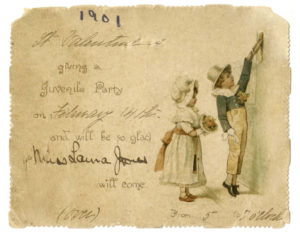 An invitation to a Valentine’s Day Party at The Hotel Jefferson to raise funds for The Virginia Home.