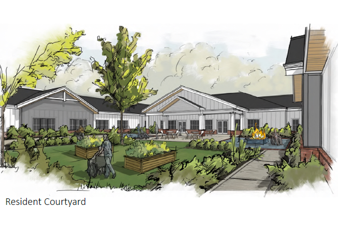 Multiple courtyards are planned in the new facility