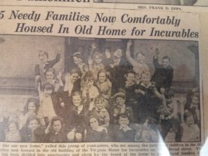 The second location of The Virginia Home became Richmond's first homeless shelter for families when the third Home opened. The shelter was governed by The Home's Board of Trustees until it closed after the Great Depression.